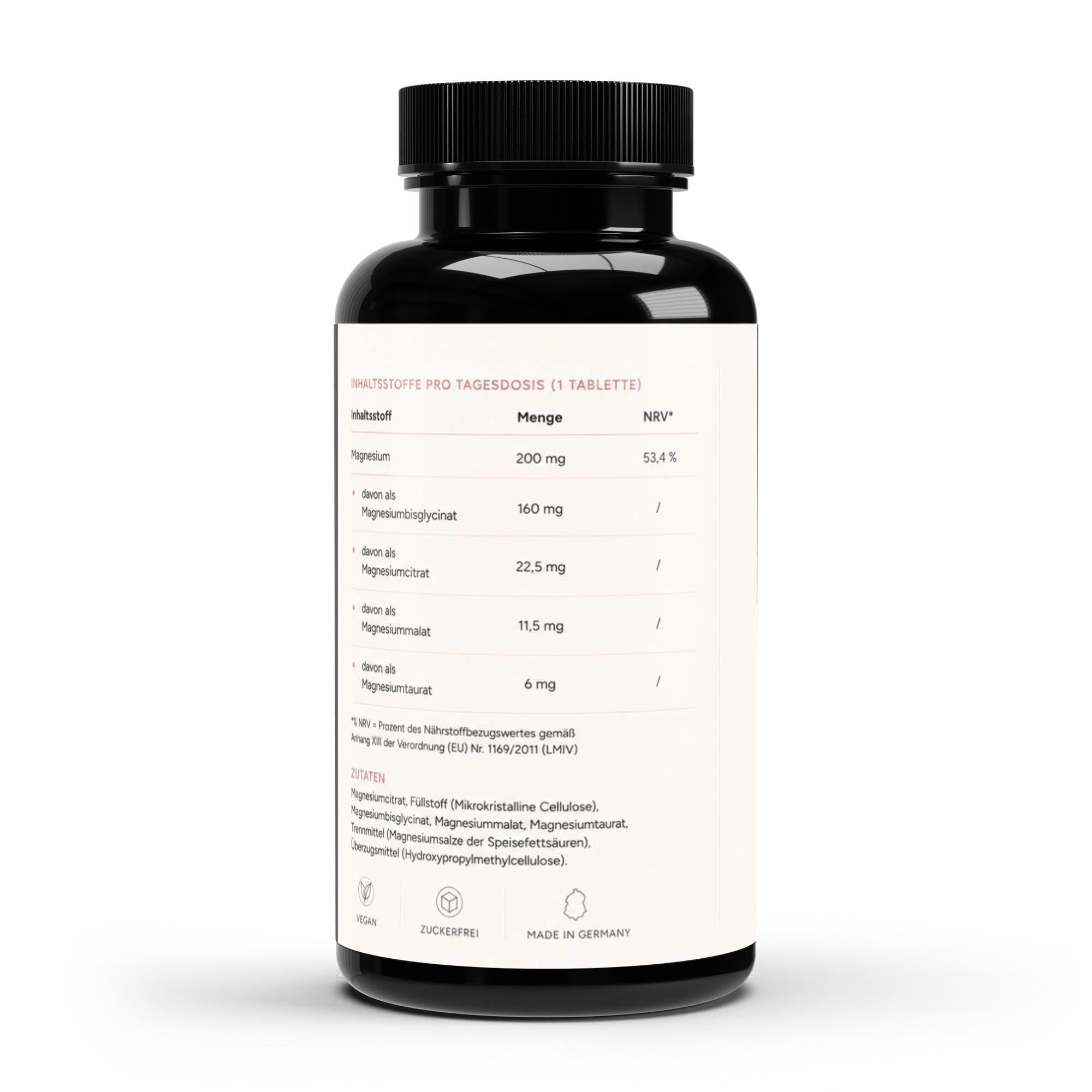 Magnesium 4fach Komplex - 60 vegane Tabletten