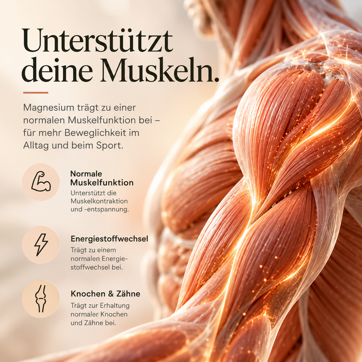Magnesium 4fach Komplex – Bisglycinat, Citrat, Malat, Taurat (60 Tabletten)