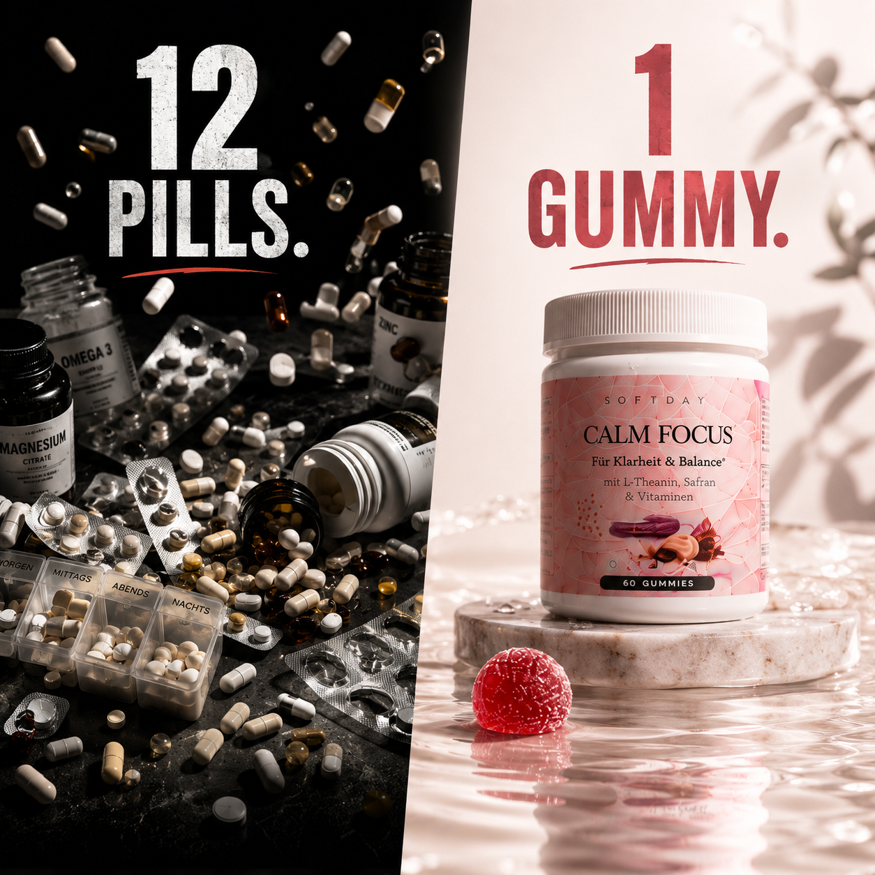 Löwenmähne + Vitamin B6 Gummies - 60 Stk.