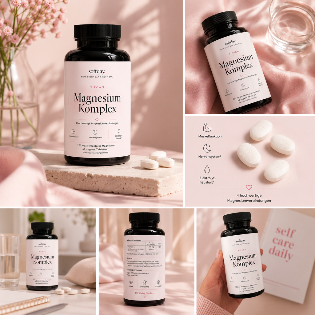 Magnesium 4fach Komplex - 60 vegane Tabletten