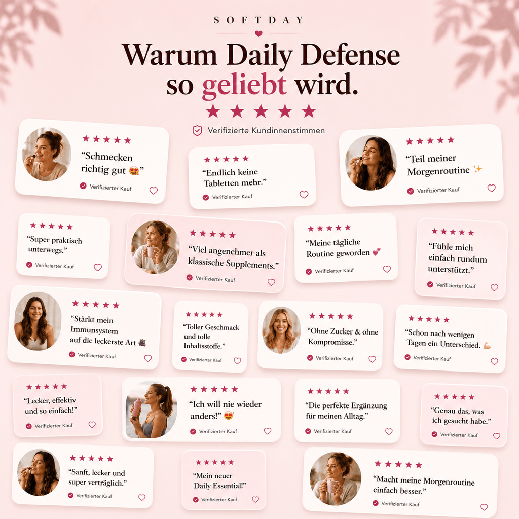 Nährwerttabelle der Softday Holunder Gummies mit Vitamin C und Zink