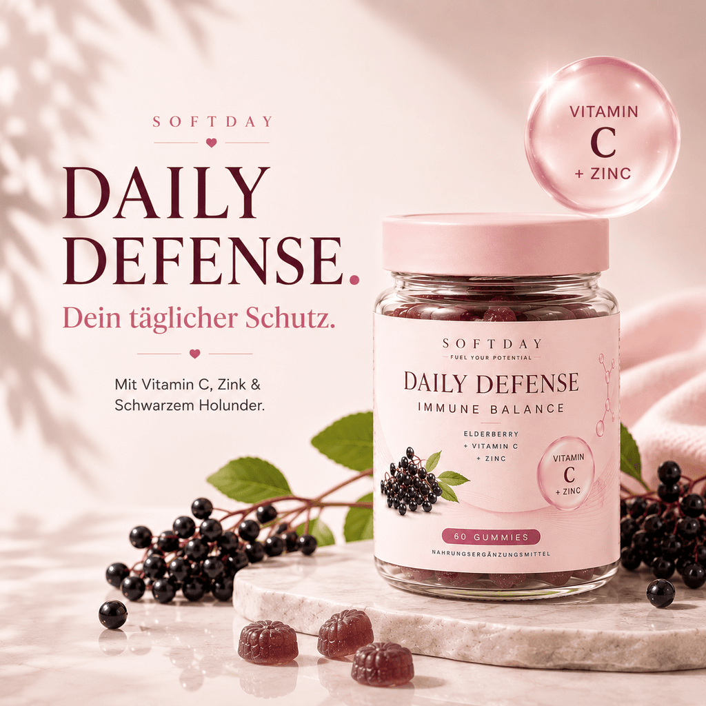 Softday Holunder Gummies mit Vitamin C und Zink im Glas, vegan