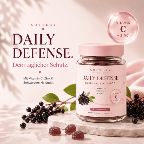Softday Holunder Gummies mit Vitamin C und Zink im Glas, vegan