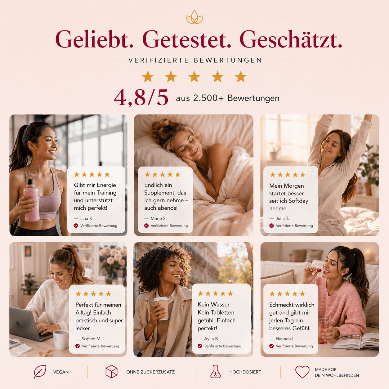 Übersicht der Inhaltsstoffe und Vorteile für Frauen